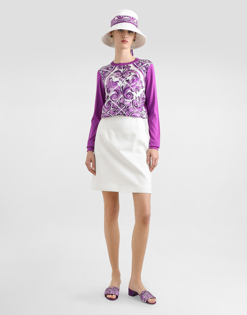 Dolce & Gabbana Stretch mat mini skirt outlook