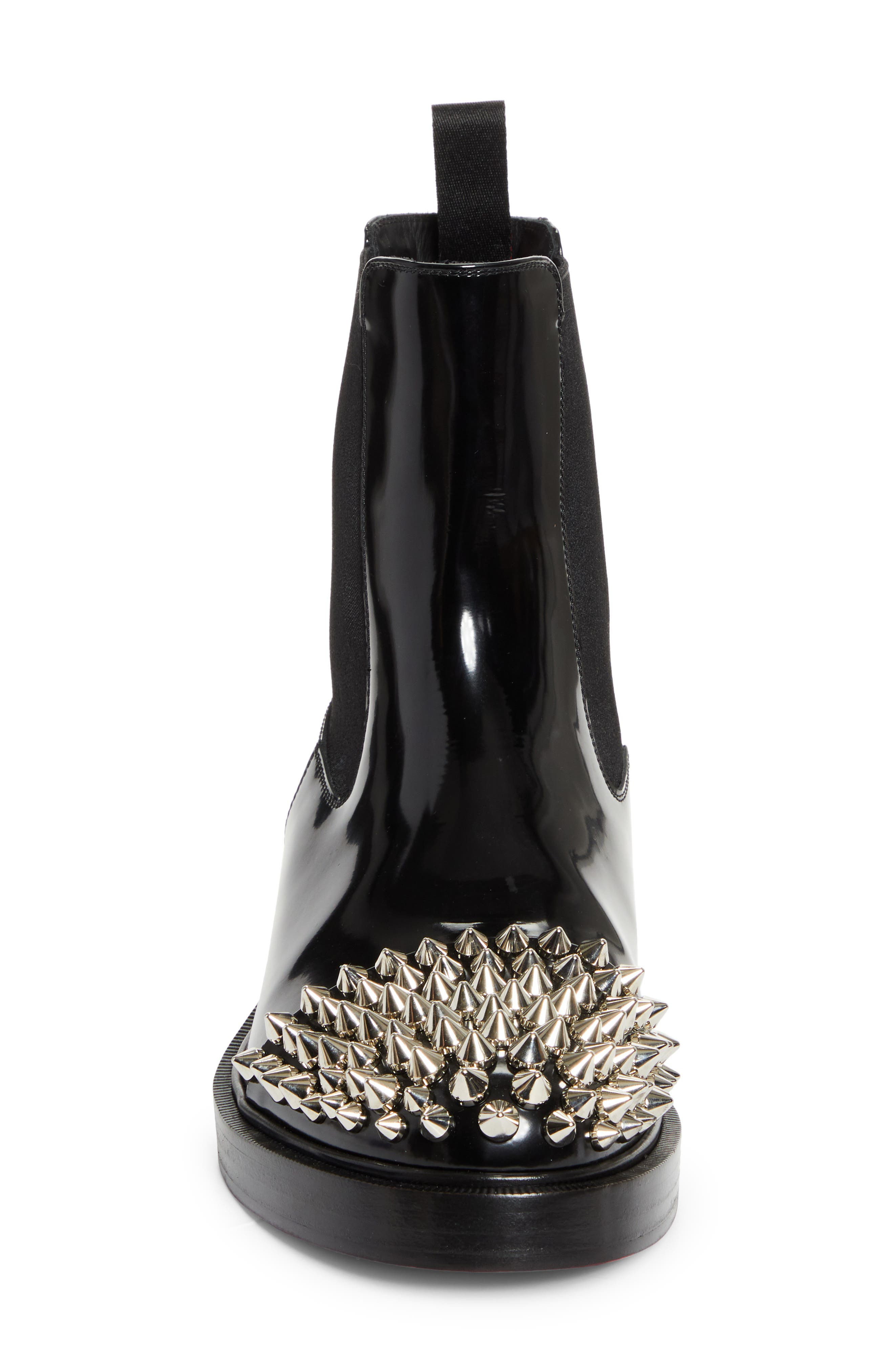 Christian Louboutin Battersea Spiked Cap Toe Chelsea Boot in Black at Nordstrom - 4