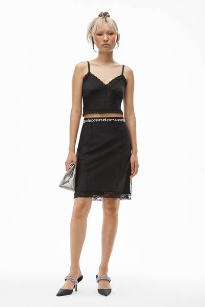 Alexander Wang LACE SLIP SKIRT IN ACTIVE STRETCH LYCRA outlook