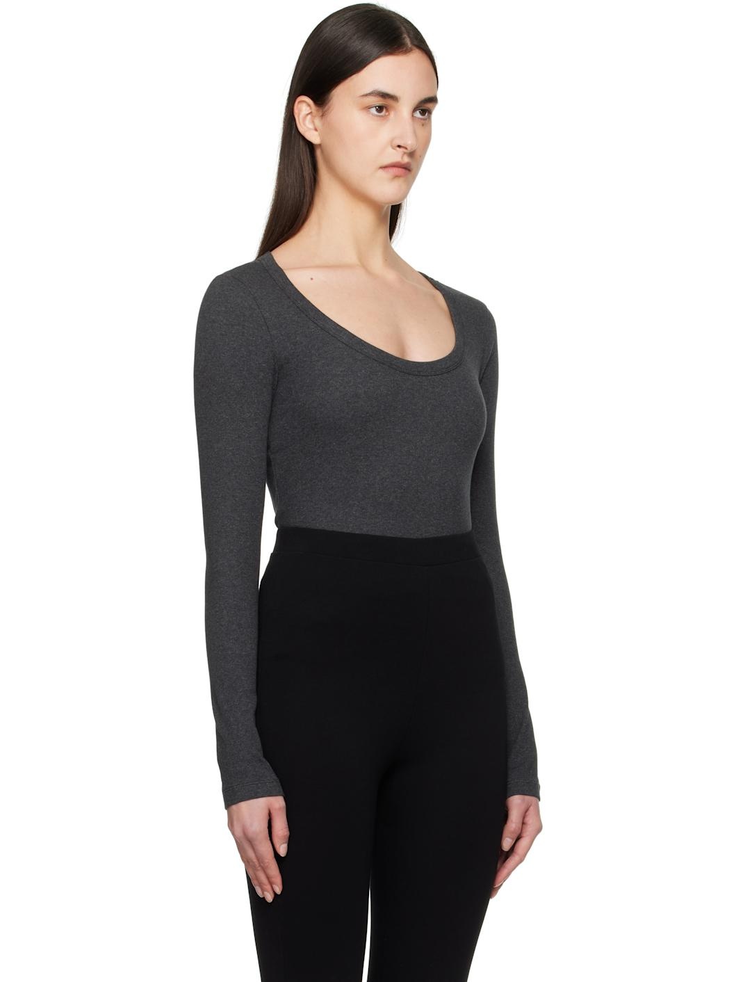 Gray Classic Rib T-shirt - 2