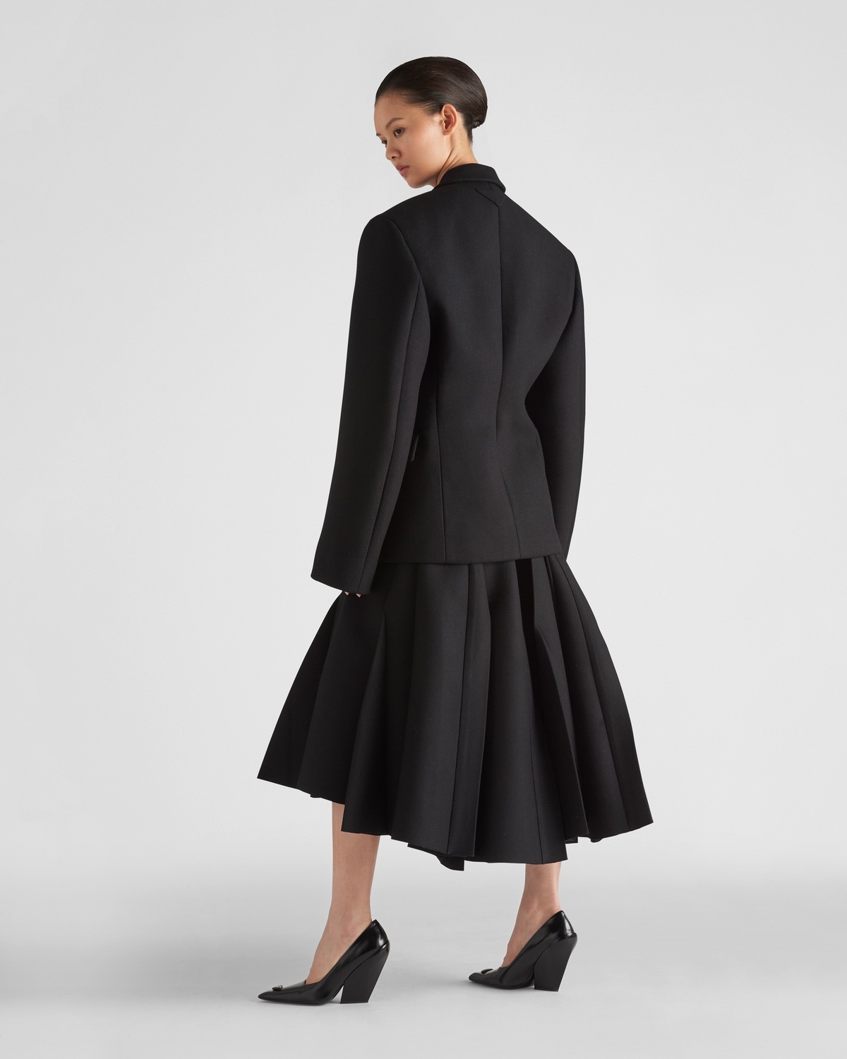 Pleated kid mohair midi-skirt - 5