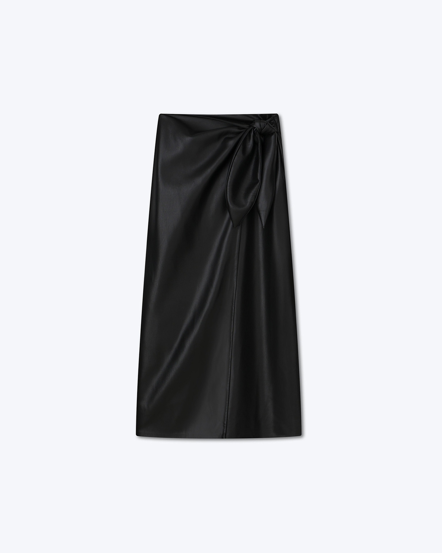AMAS - OKOBOR™ alt-leather sarong skirt - Black - 1