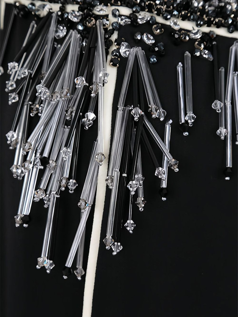crystal-bead embellished mini dress 3