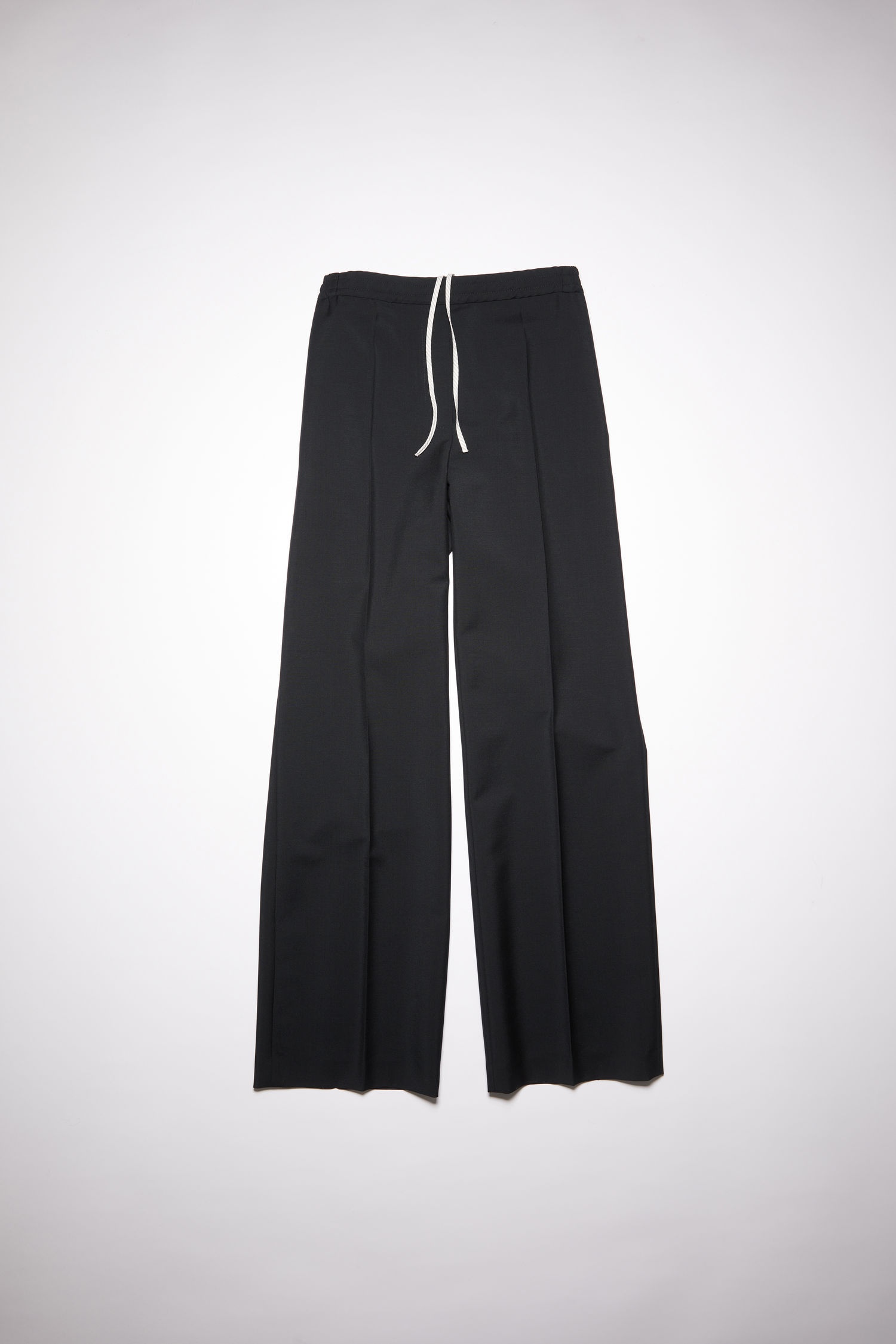 Wool blend trousers - Black - 1