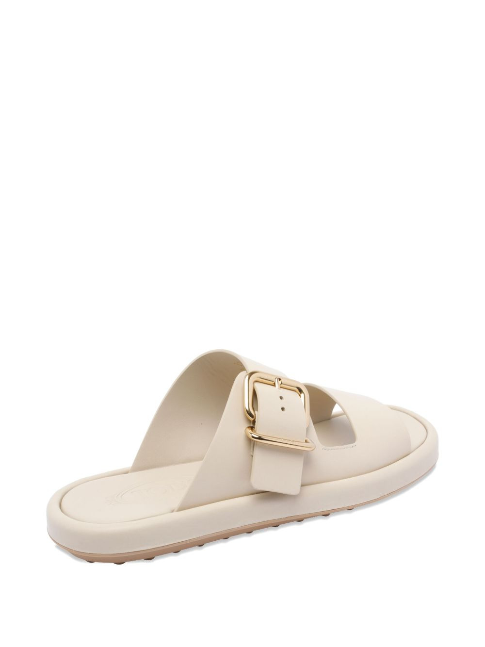 double-buckle leather sandals - 5