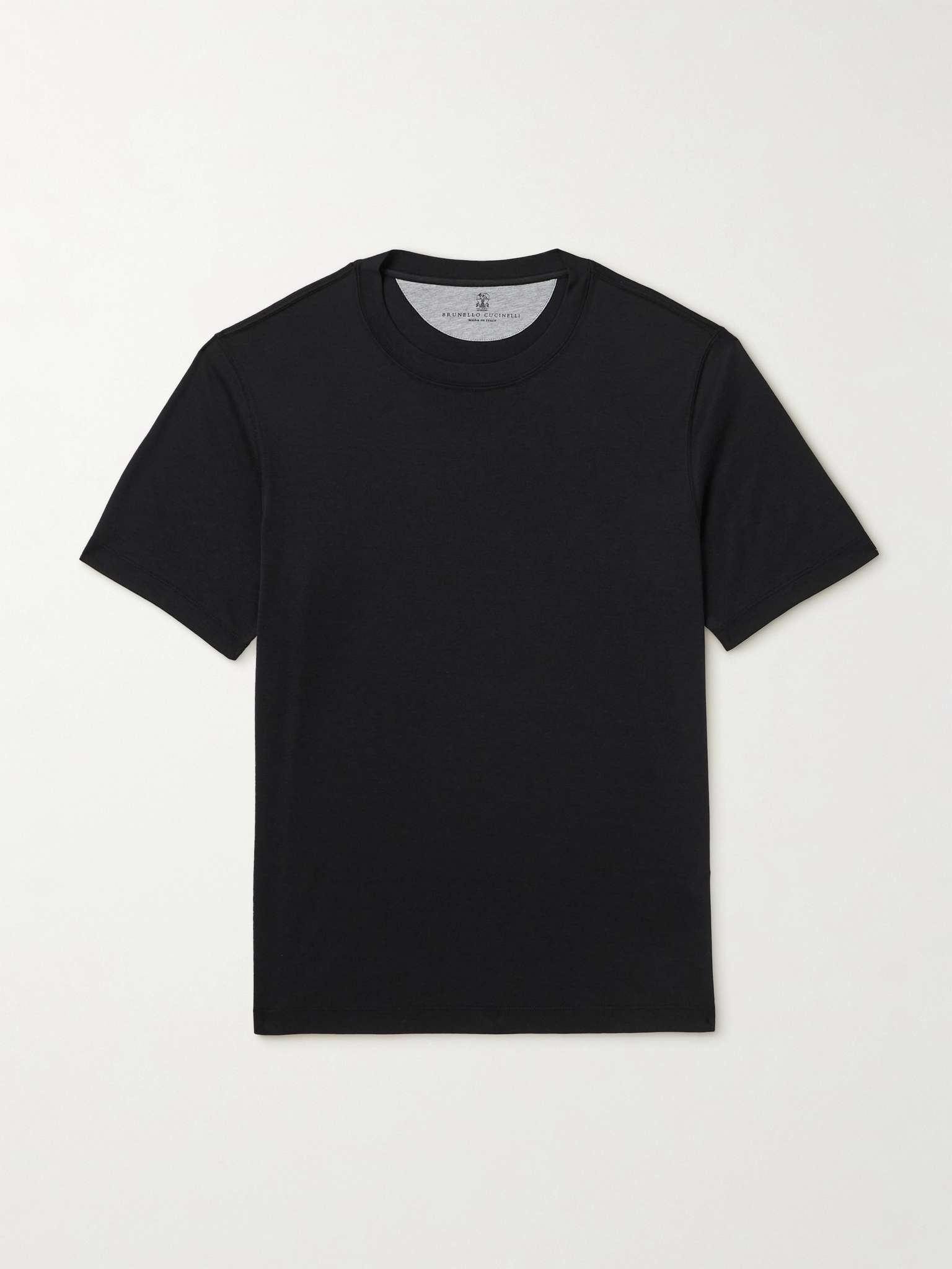 Silk and Cotton-Blend Jersey T-Shirt - 1