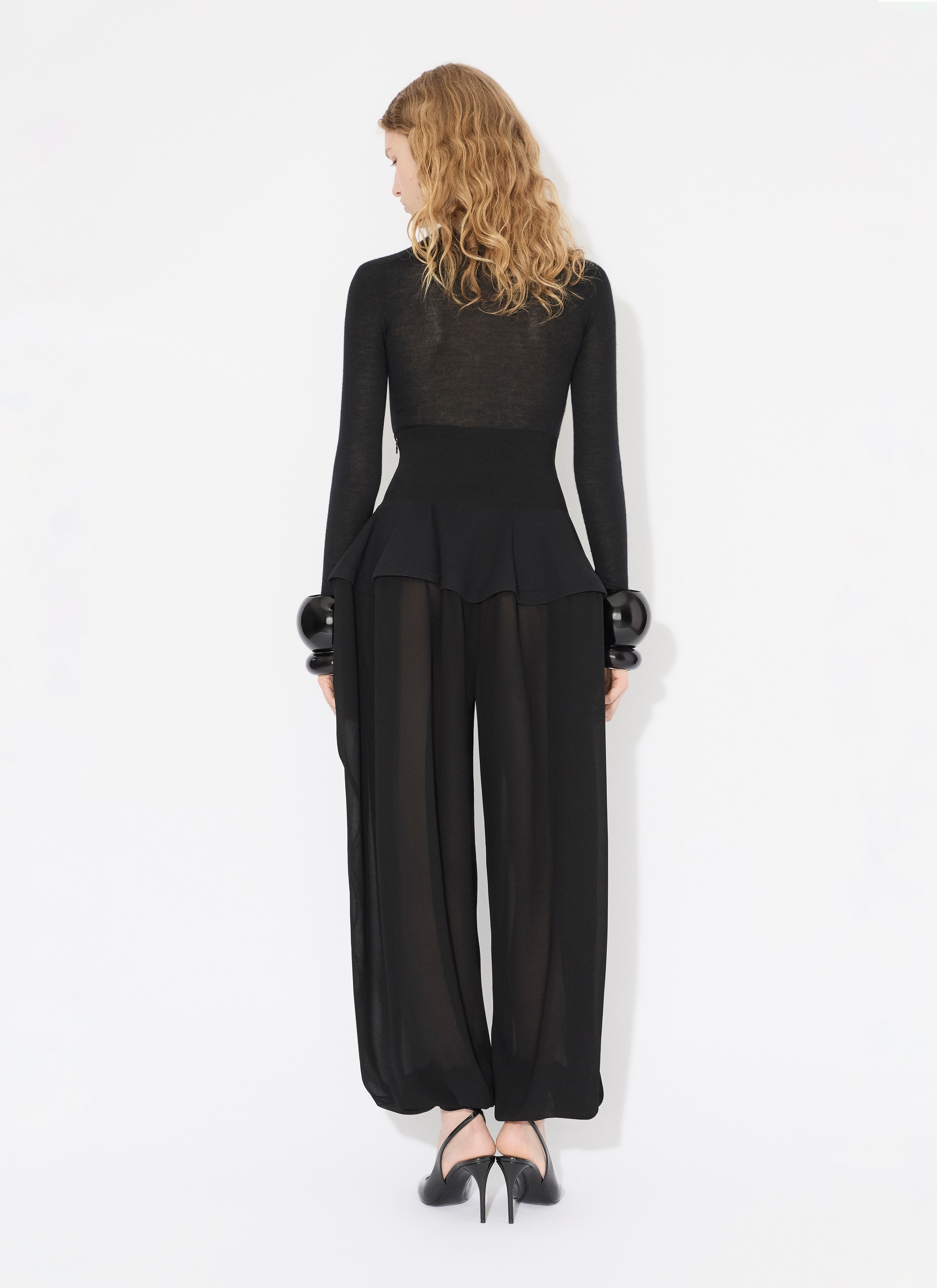 GEORGETTE PEPLUM PANTS - 3