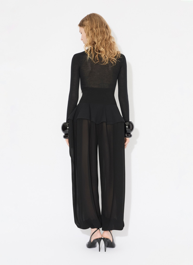 Alaïa GEORGETTE PEPLUM PANTS outlook