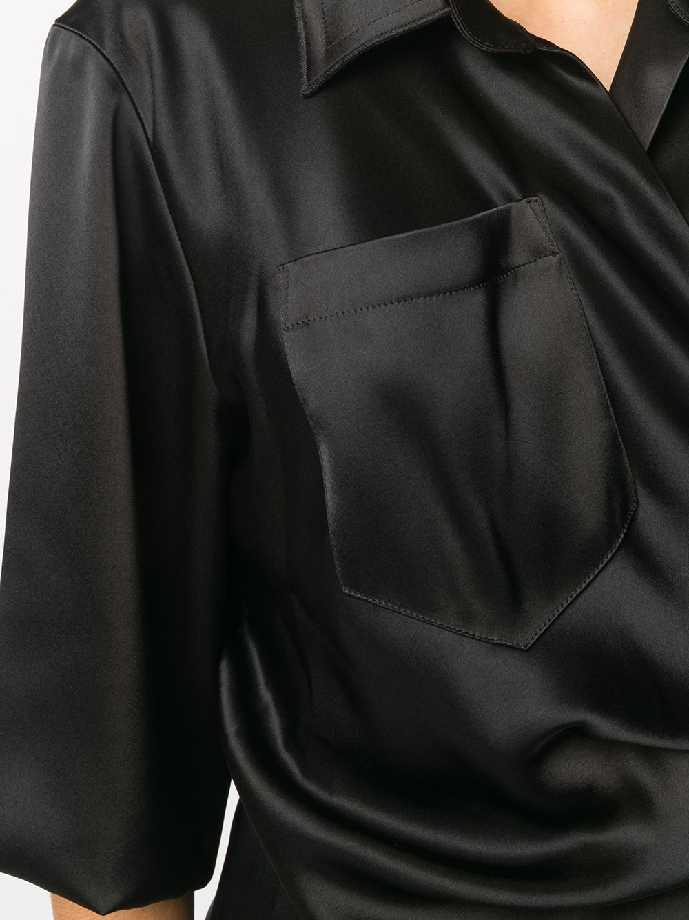 satin wrap dress - 5