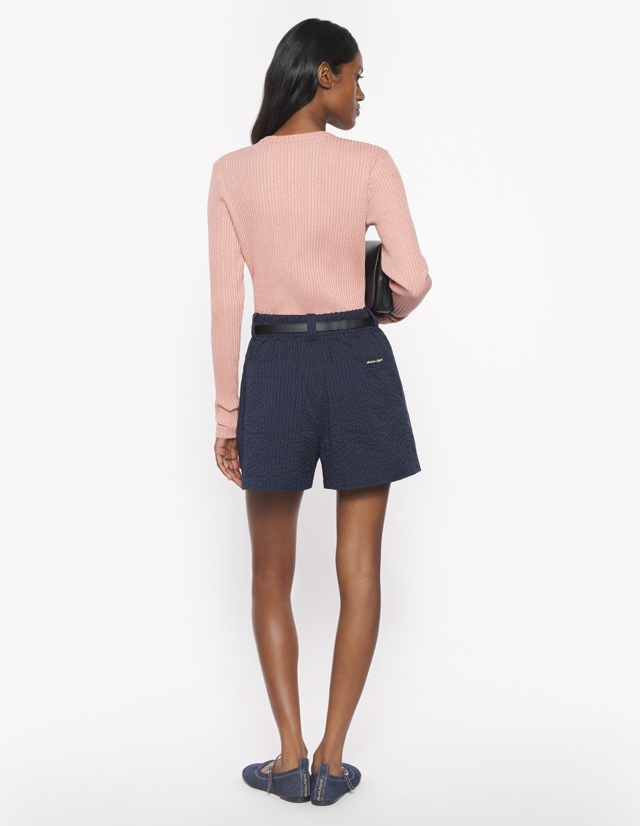 MAISON KITSUNE HANDWRITING LABEL RIBBED CARDIGAN - 5