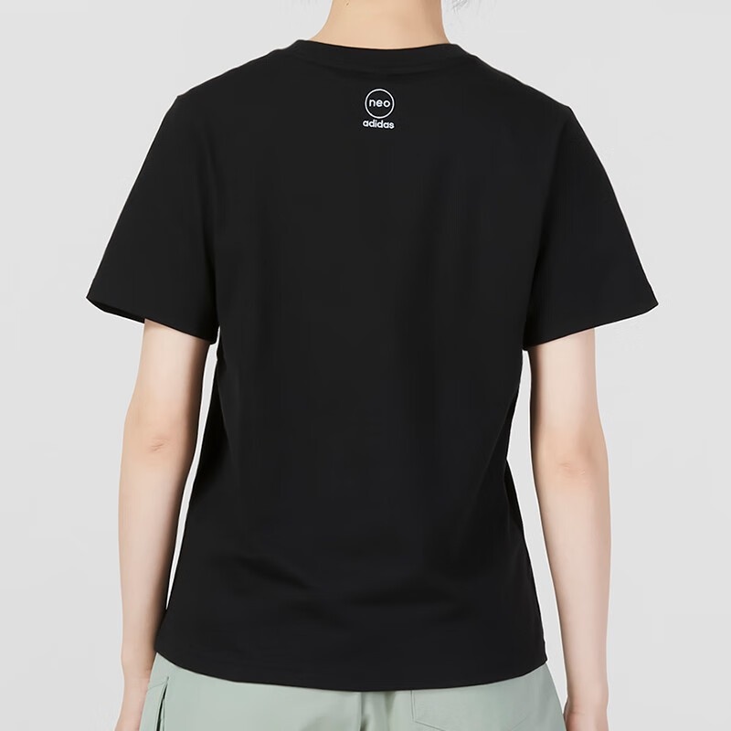 (WMNS) adidas NEO OFF DUTY Vibe Collective T-Shirts 'Black' IA6716 - 3