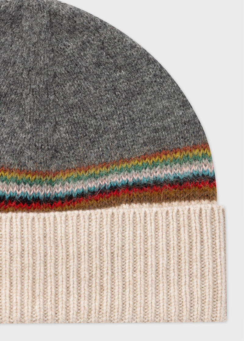 Paul Smith 'Signature Stripe' Intarsia Lambswool-Mohair Beanie outlook