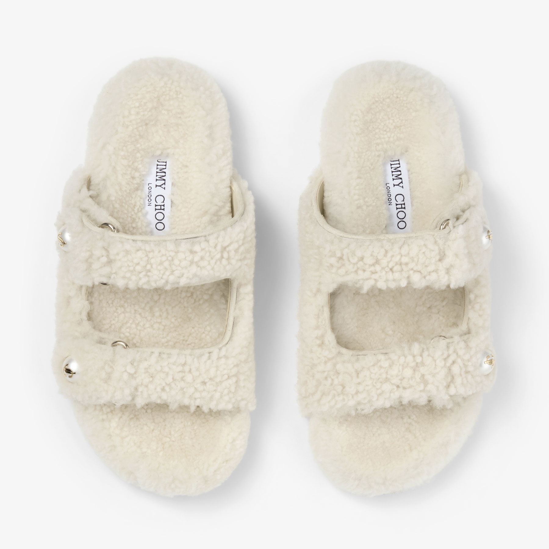 Fayence Sandal
Natural Curly Shearling Sandals - 4