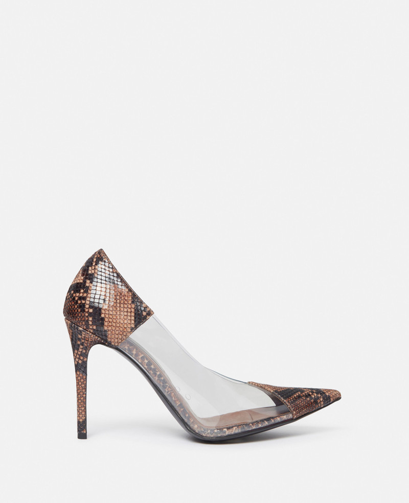 Stella Iconic Python Print Transparent Pumps - 1