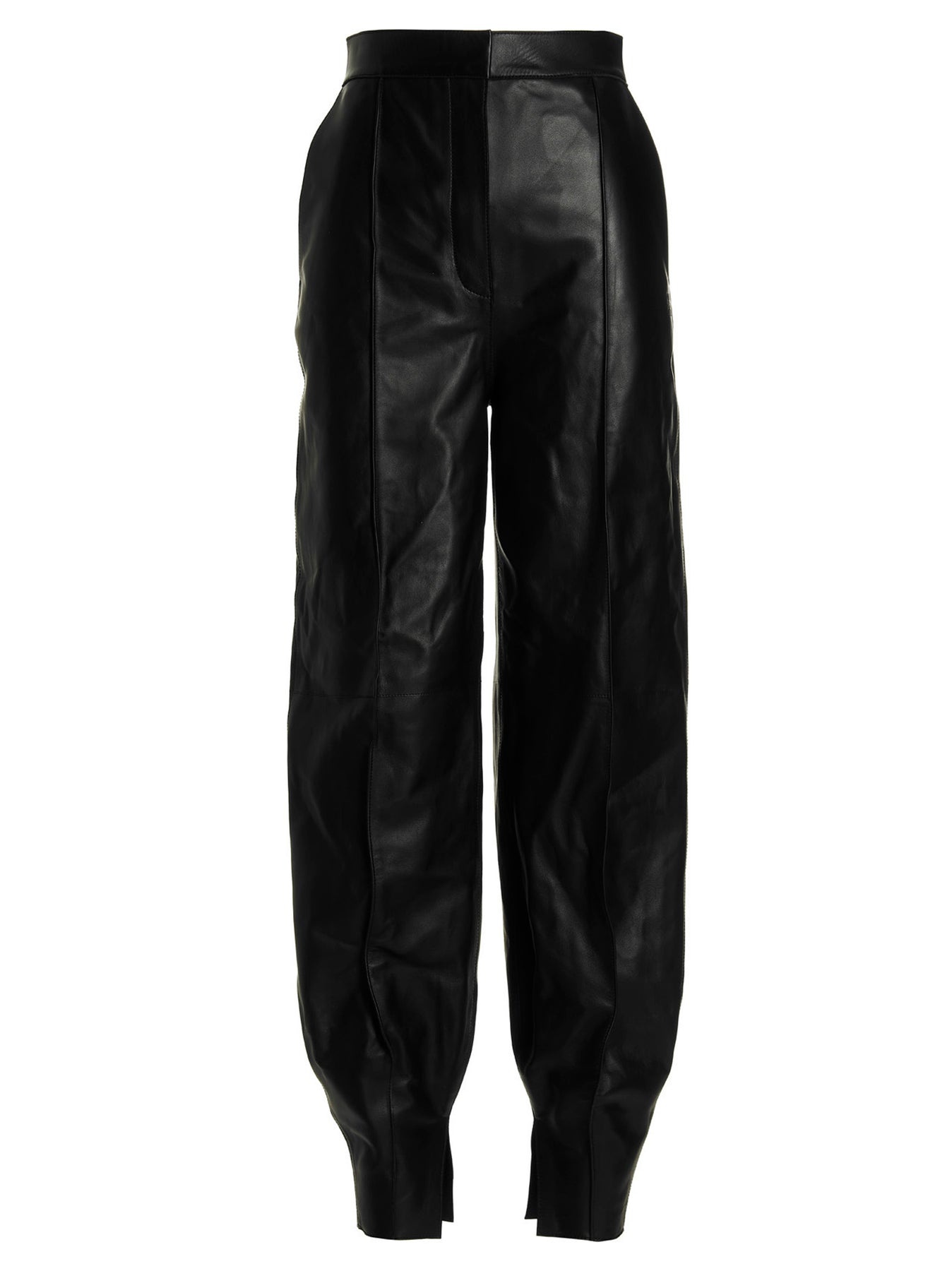 Leather Balloon-Style Pants Black - 1