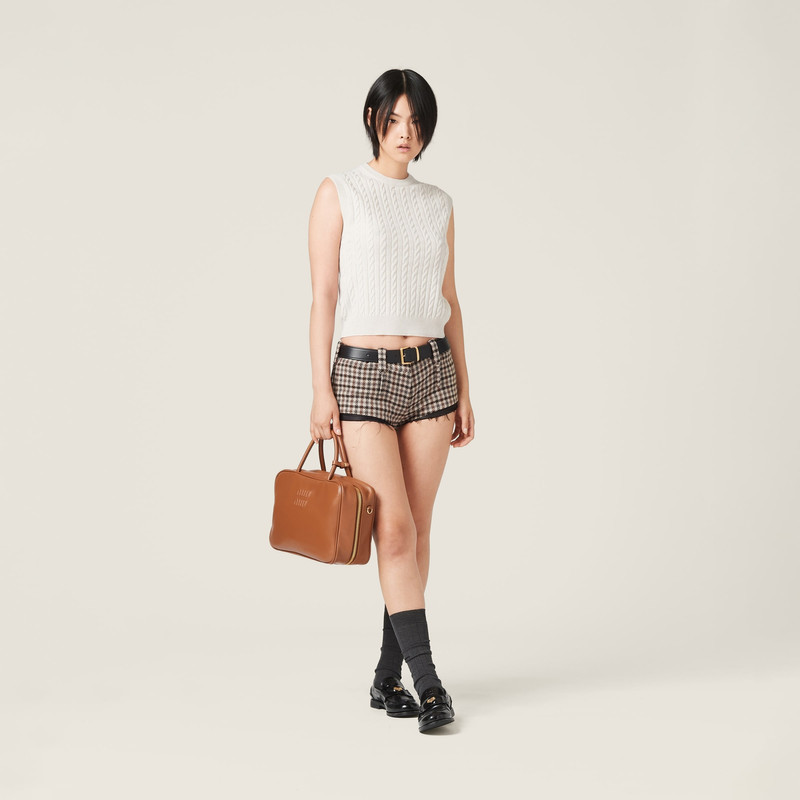 Miu Miu Houndstooth check shorts outlook