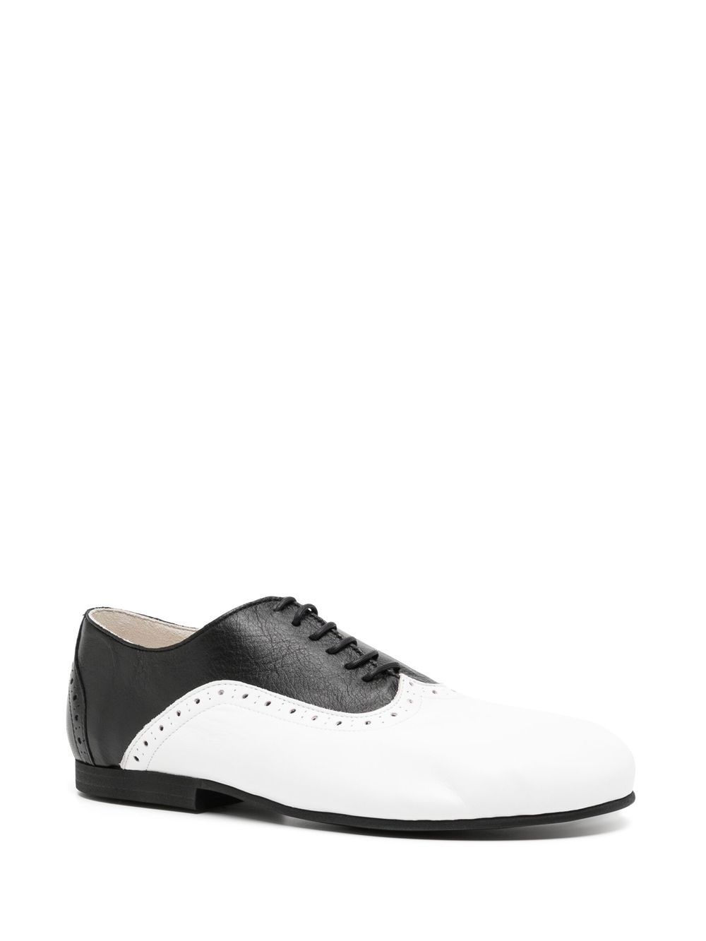 two-tone leather derby shoes - 2