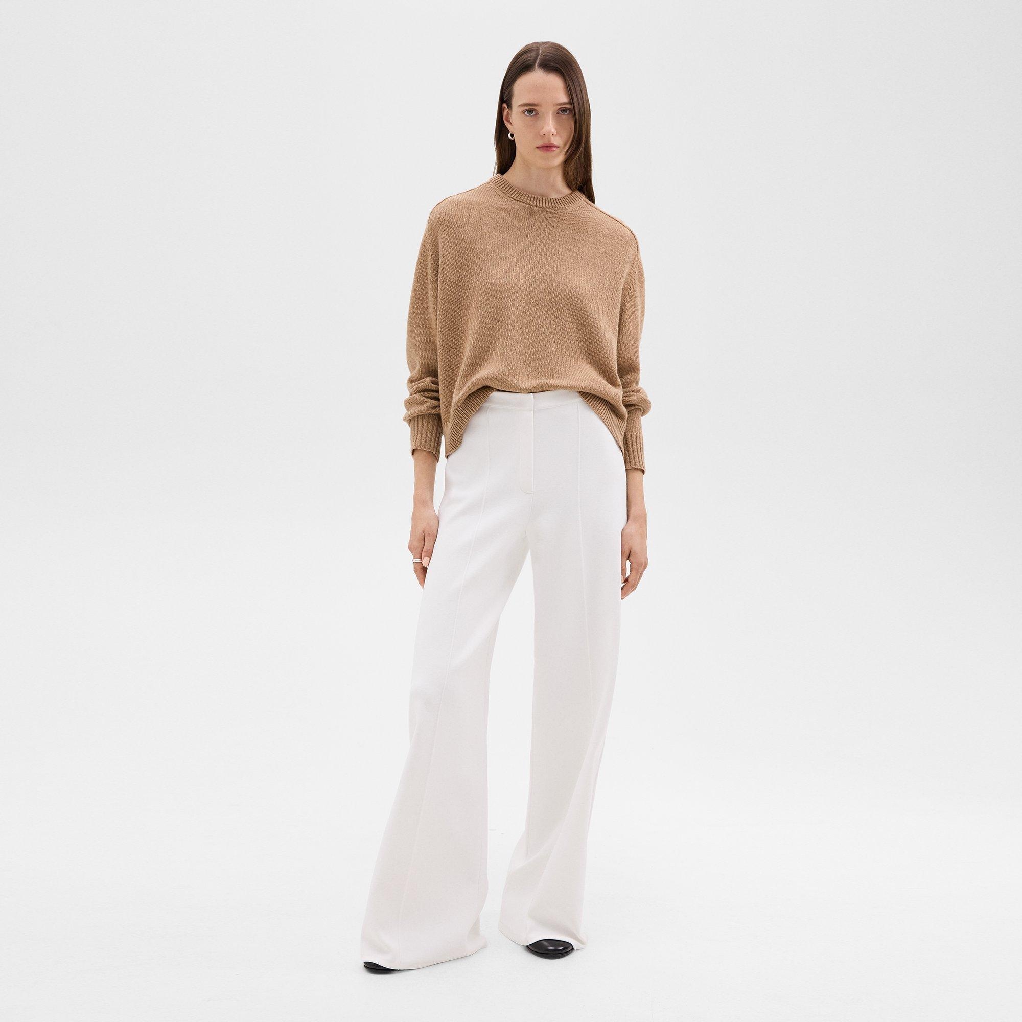 High-Waist Wide-Leg Pant in Crepe Knit - 2
