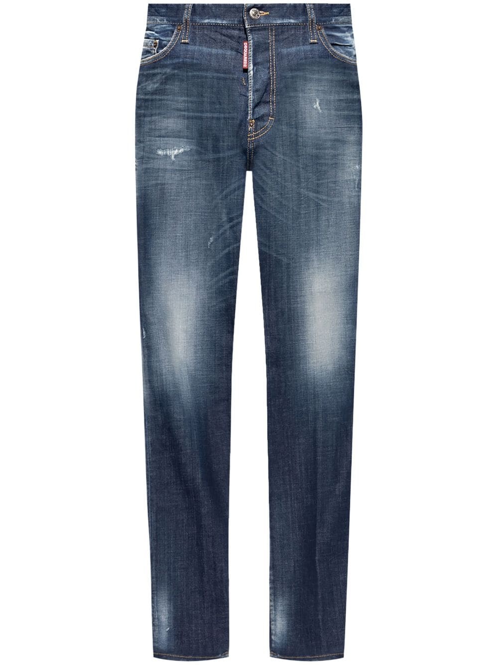 mid-rise distressed-effect jeans - 1