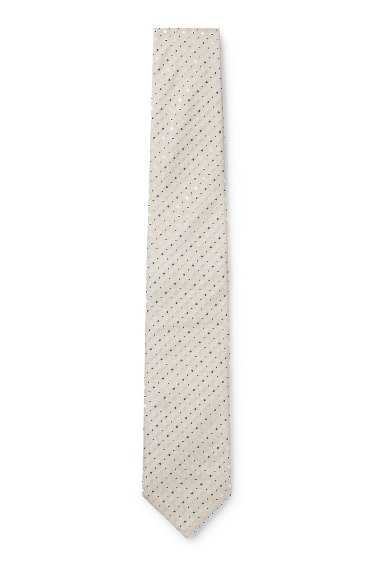 SILK-BLEND TIE WITH JACQUARD PATTERN - 1