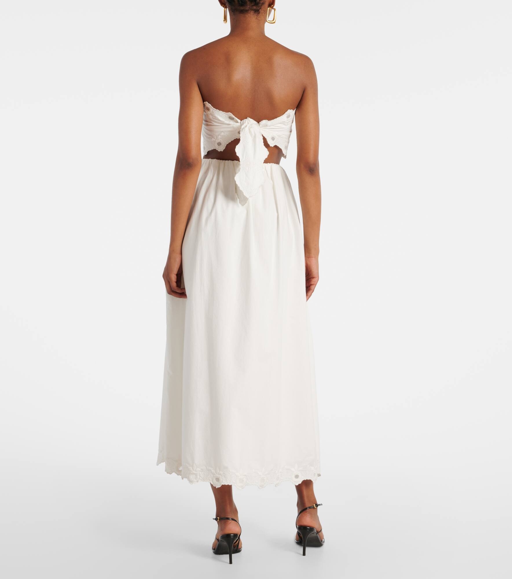 Antoinette embroidered cotton maxi skirt - 3