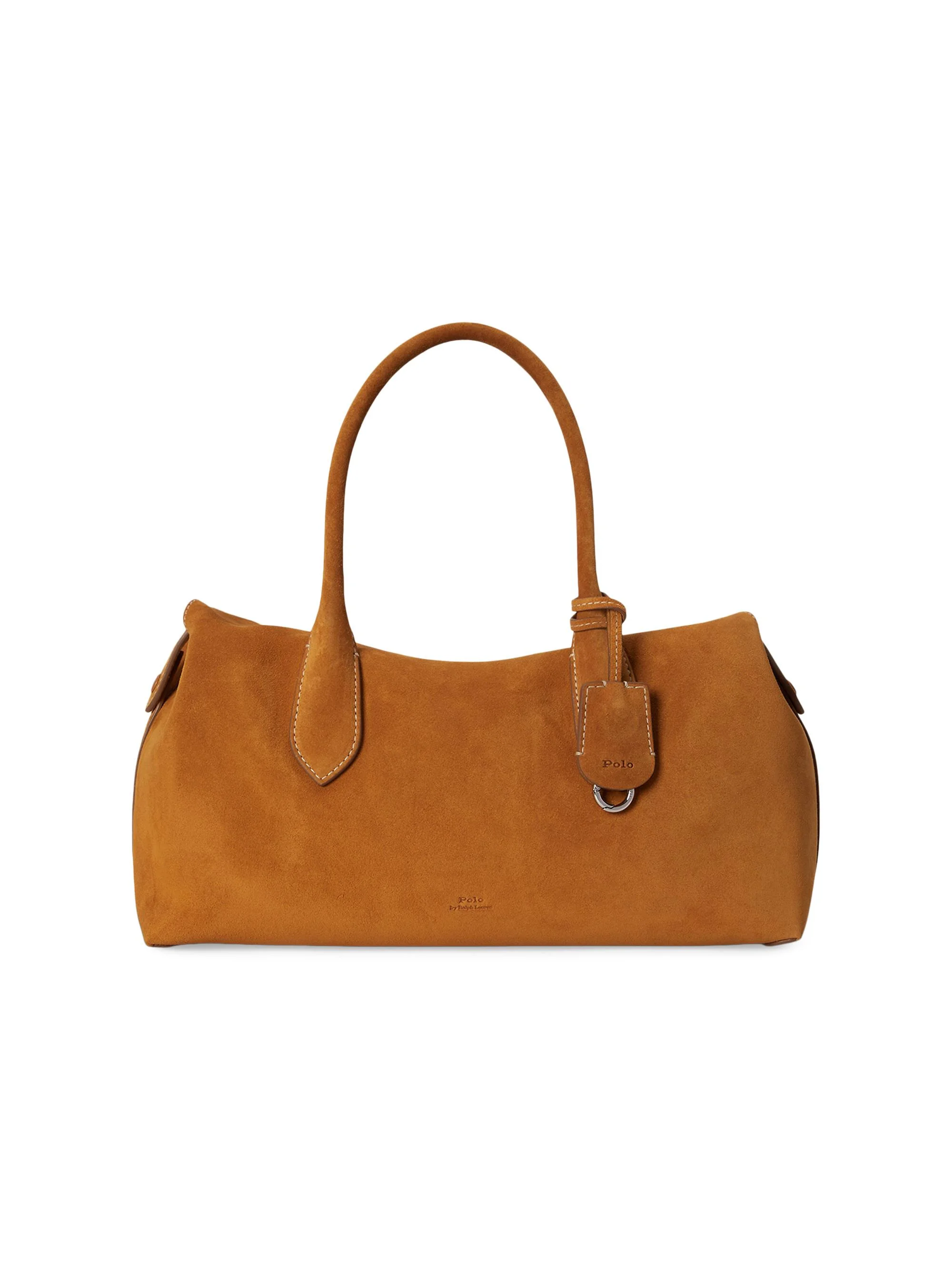 Women's Suede Satchel Shoulder Bag - Turmeric - 1