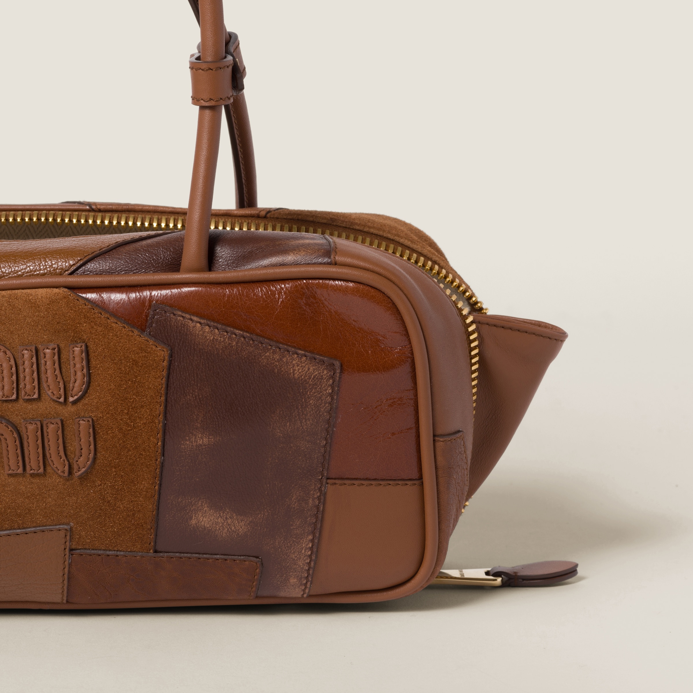 Beau  leather patchwork bag - 7