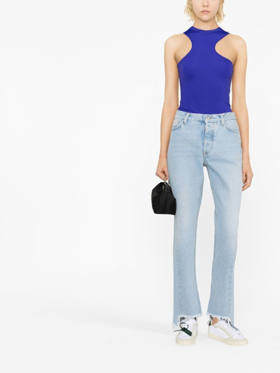 Off-White frayed-edge straight-leg jeans outlook
