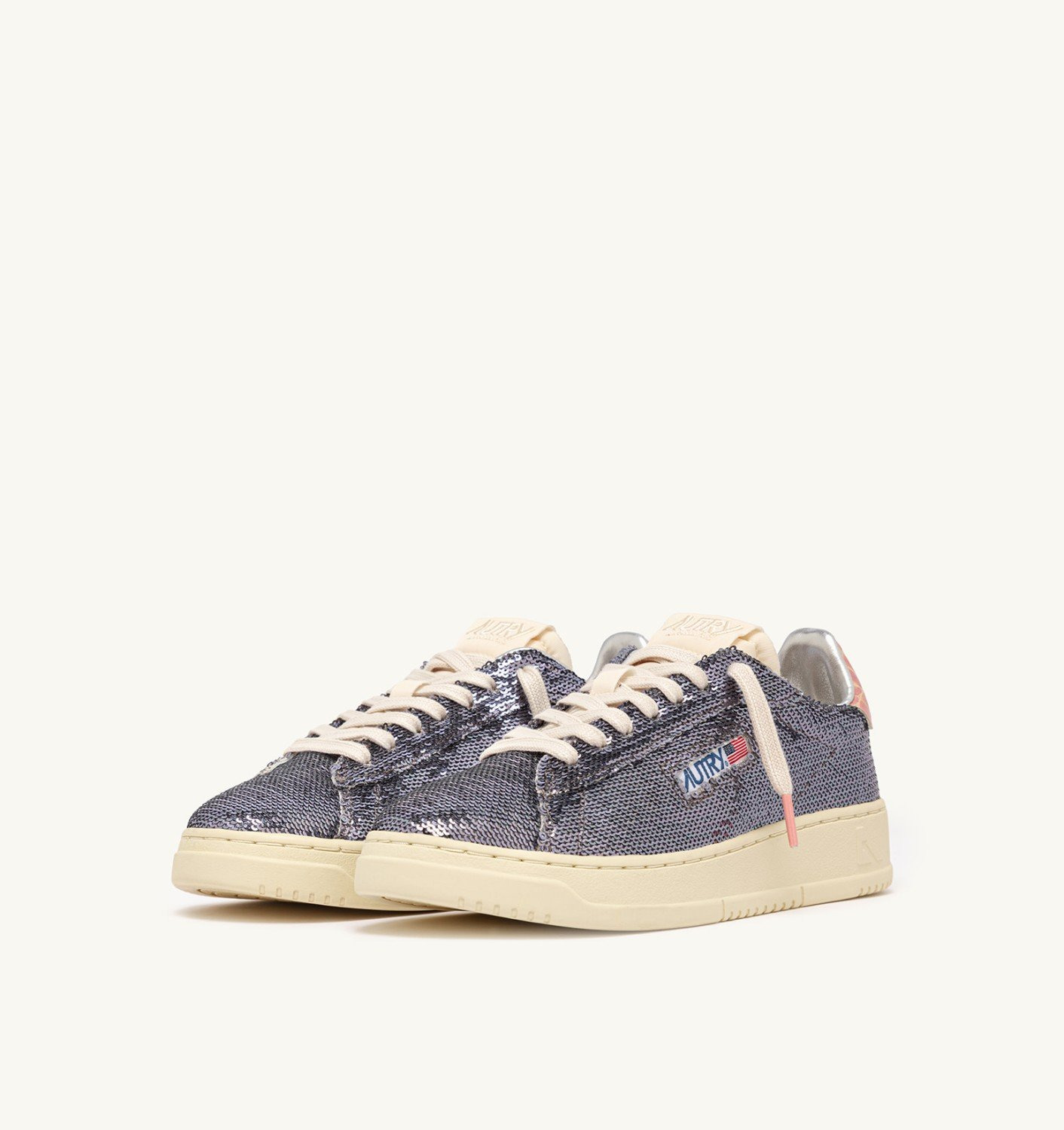 DALLAS LOW 'SPARKLING' SNEAKERS IN STEEL SEQUINS - 2