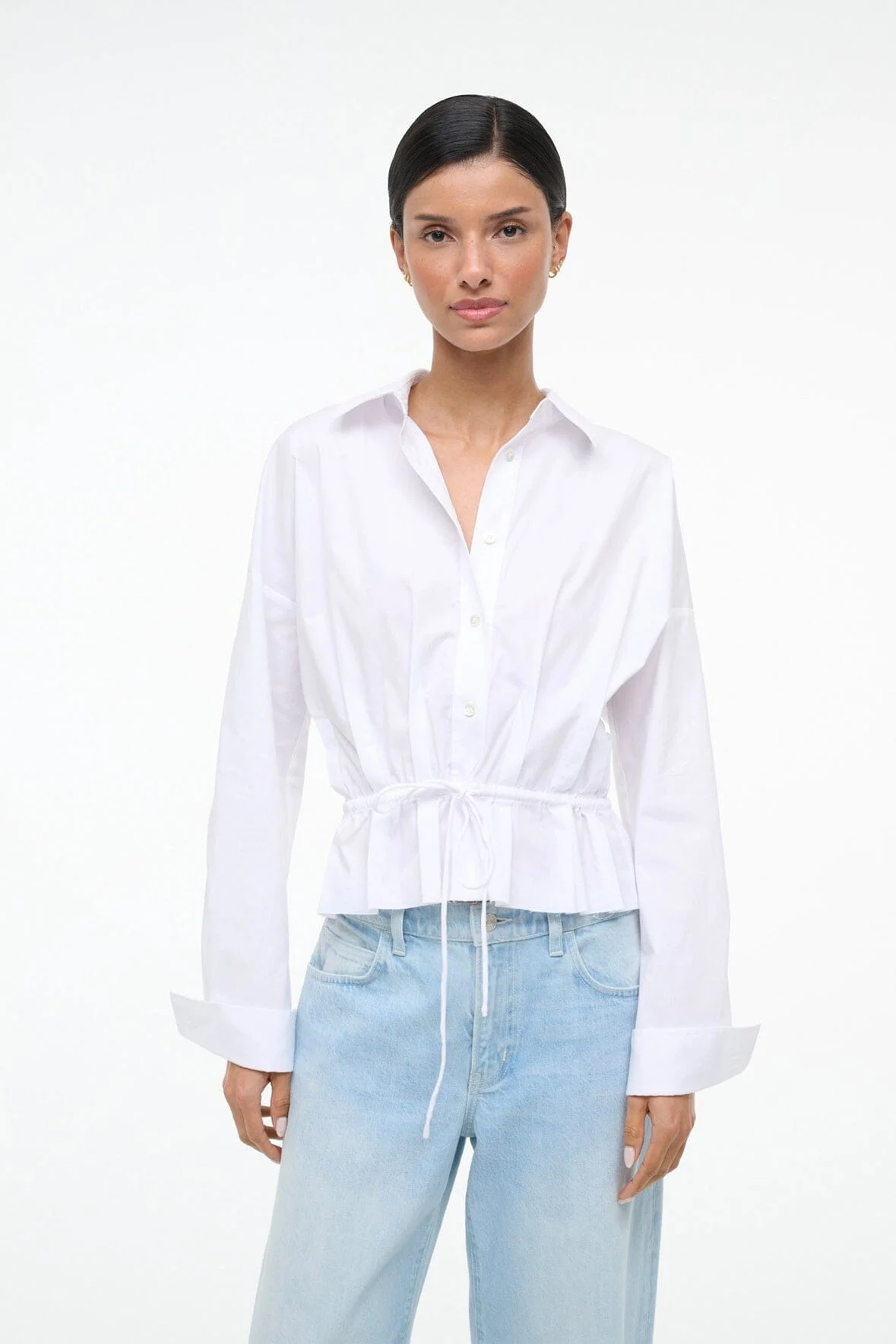 STAUD PRIMROSE SHIRT WHITE - 1