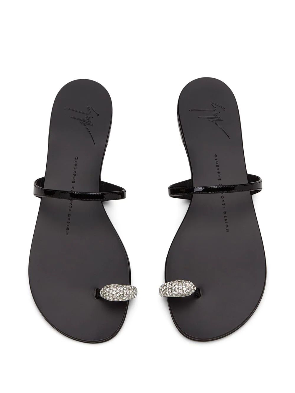 Ring-embellished flat sandals - 3