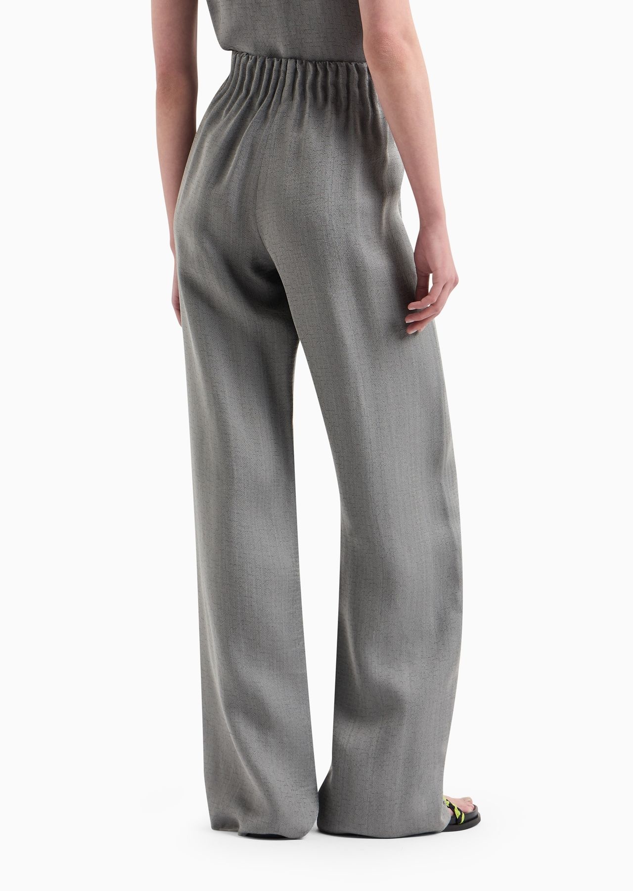 ASV palazzo trousers in a Lyocell and silk blend with a geometric micro motif - 3