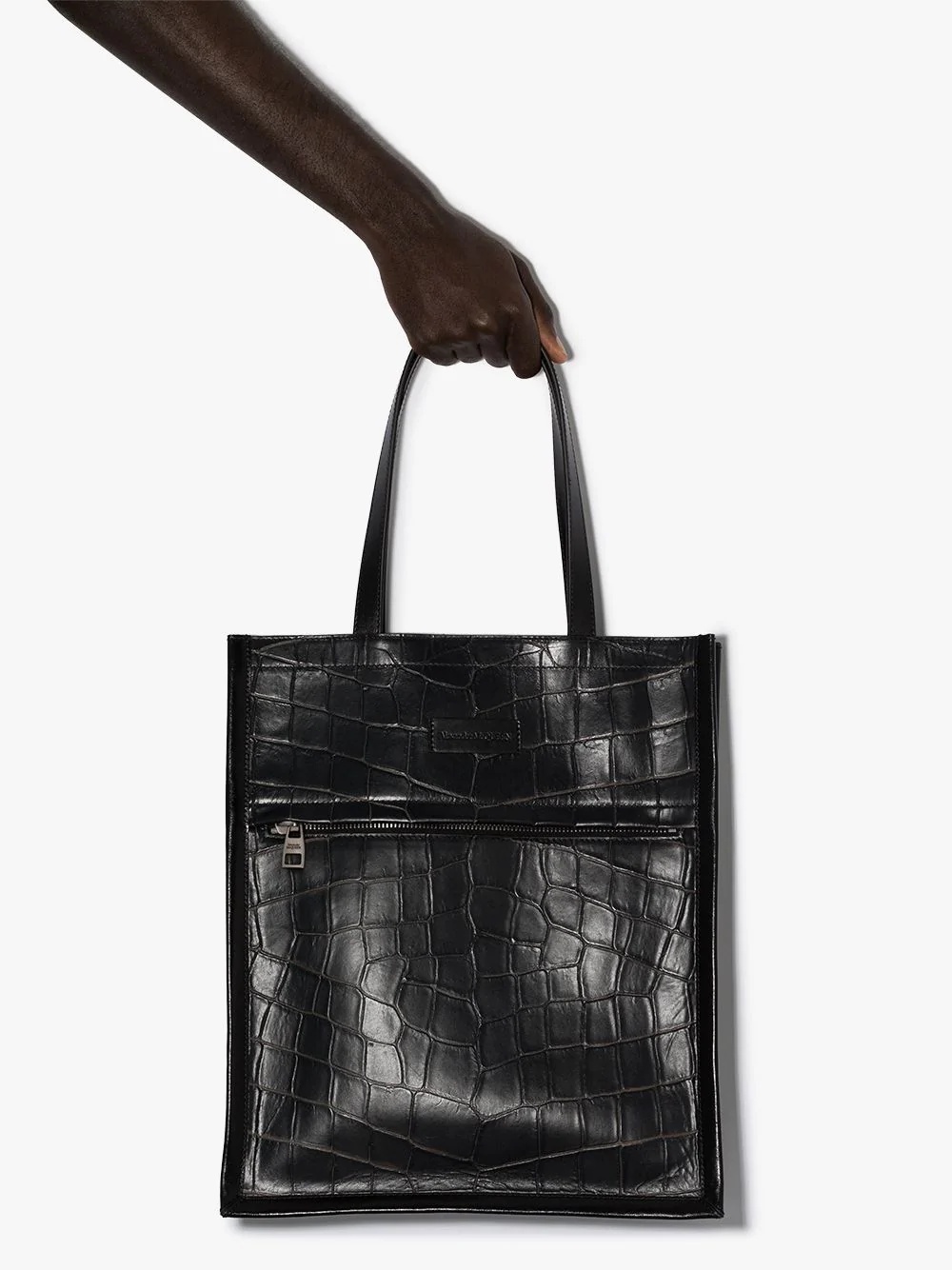 croc effect tote bag - 3