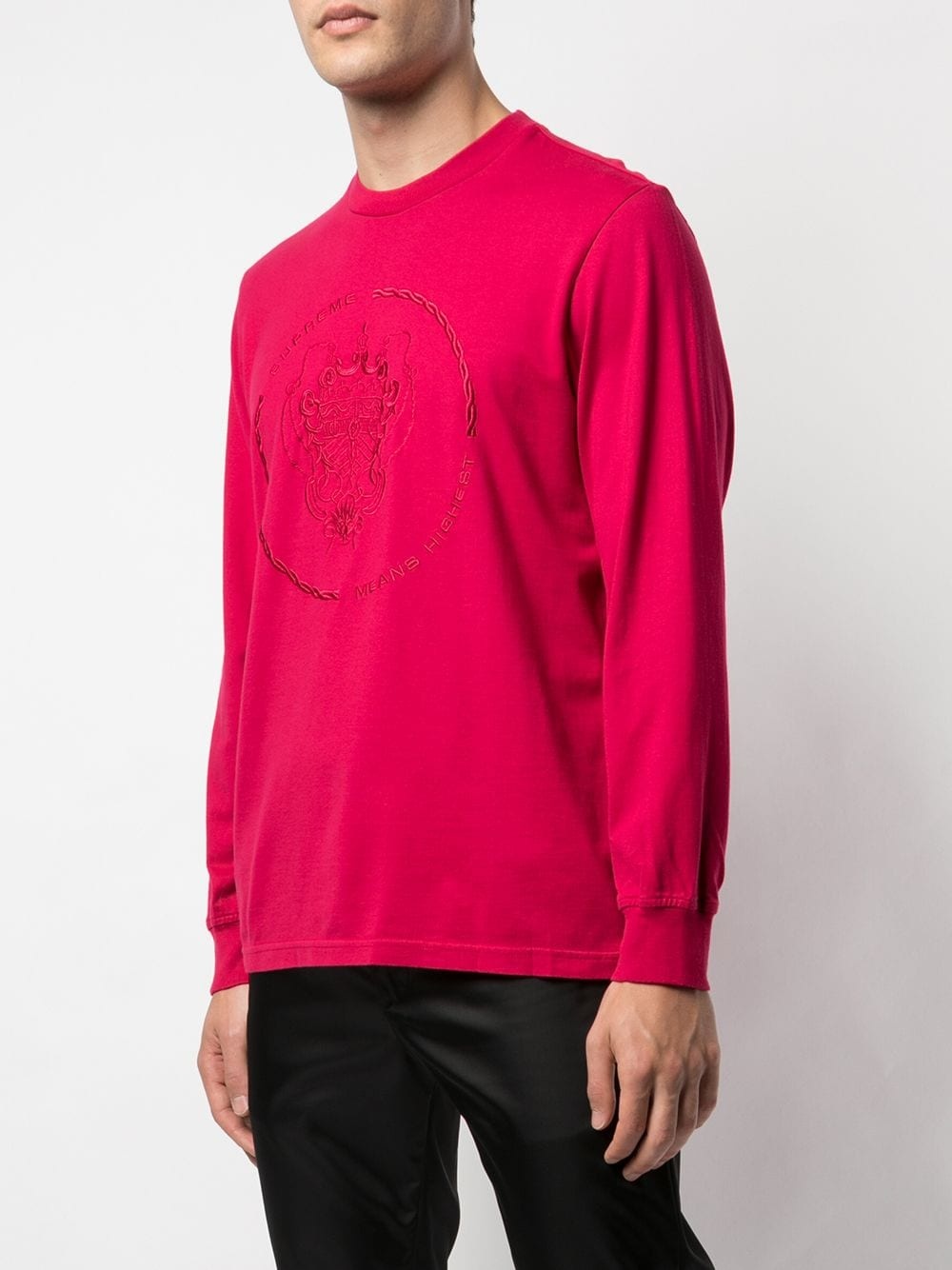 crest longsleeved T-shirt - 3