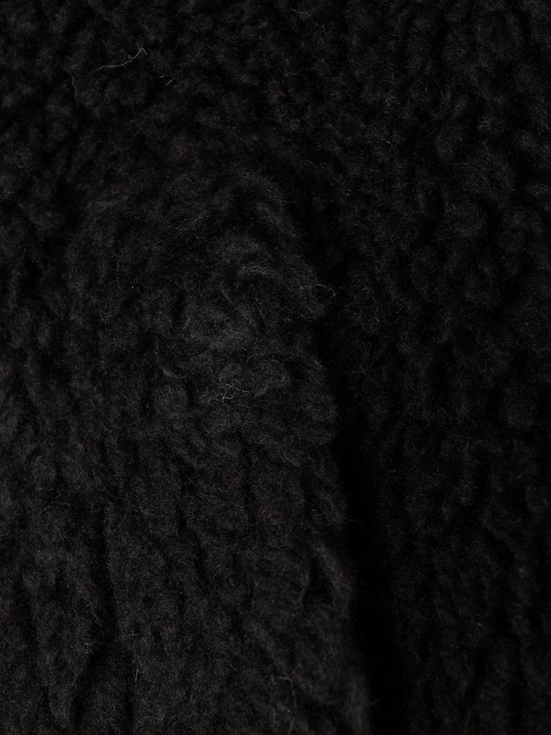 faux-shearling hooded double-breasted coat 7
