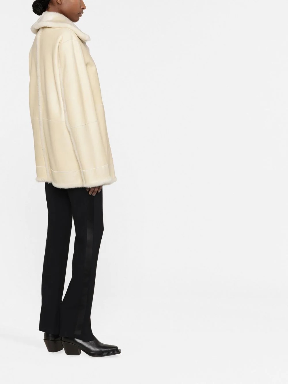 reversible shearling jacket - 4
