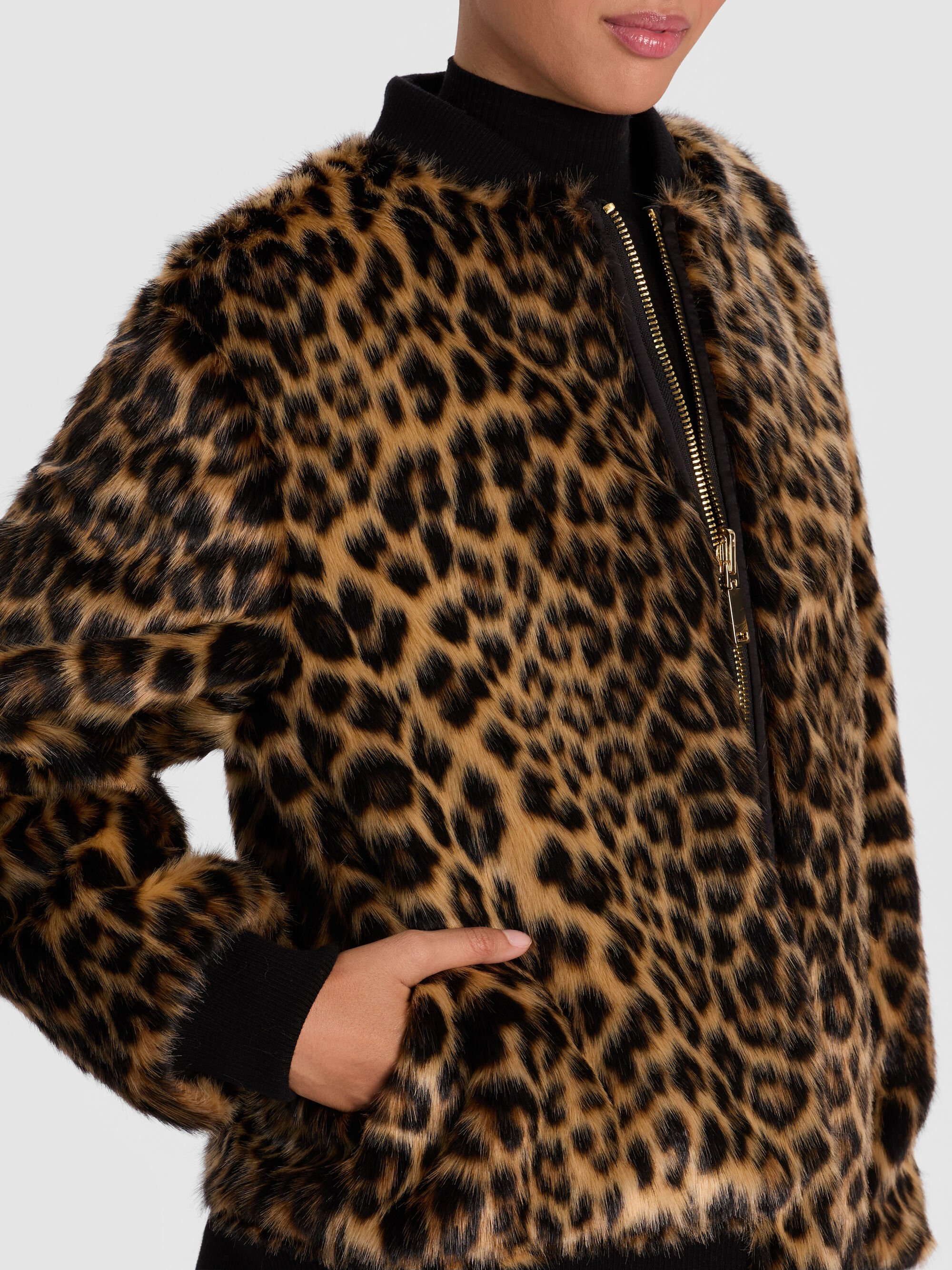 BECKY REVERSIBLE FAUX FUR BOMBER JACKET - 5