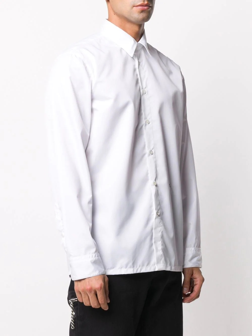 straight-fit embroidered logo shirt - 3