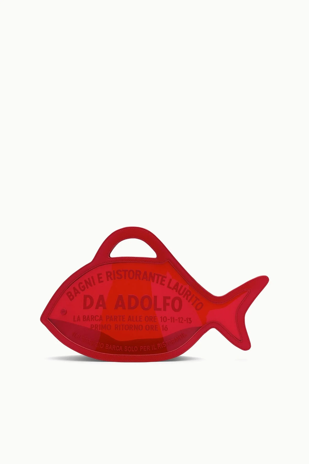 STAUD Cleo Fish Bag X Da Adolfo PVC Red Rose Edition - 1