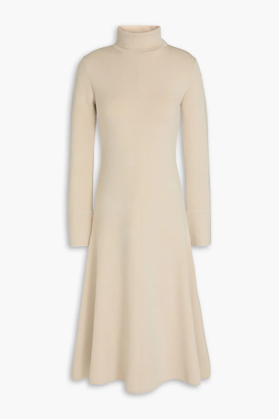 Silk-blend turtleneck midi dress - 1