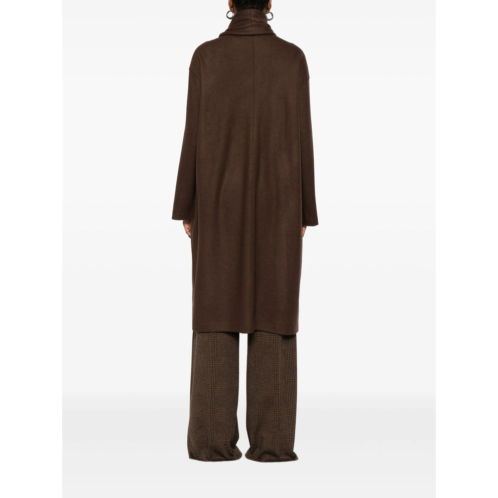 Harris Wharf London Brown Coats - Single Breasted Coats Women - 5