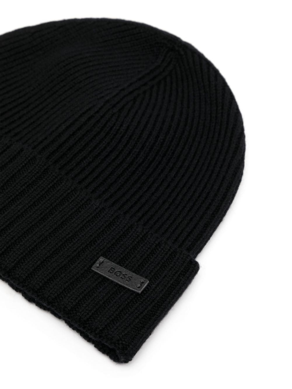 logo-patch virgin wool beanie - 2