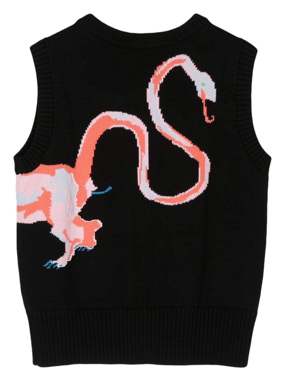 intarsia-knit vest - 2