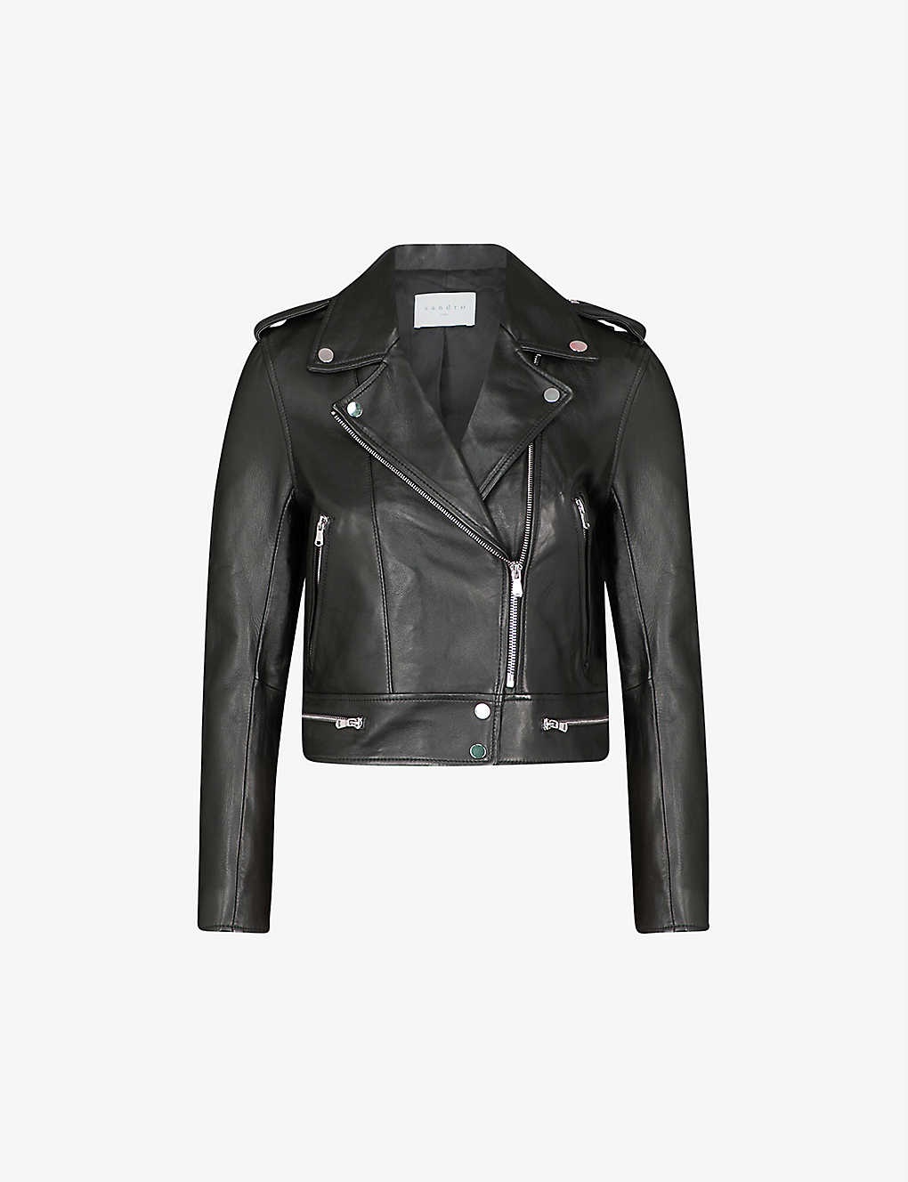 Leather biker jacket - 1