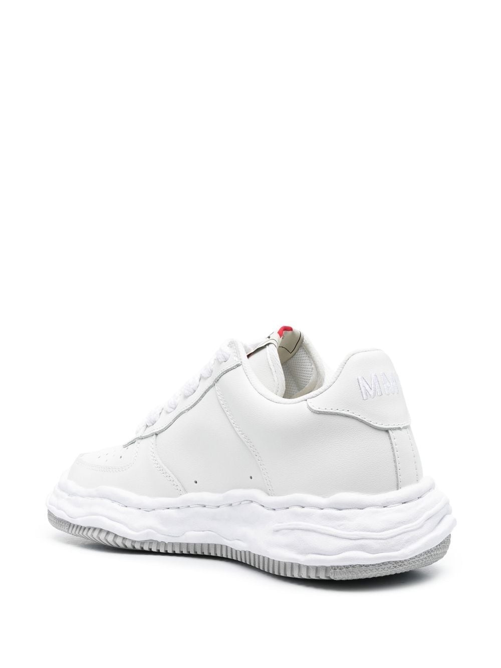 perforated-detail low-top sneakers - 3
