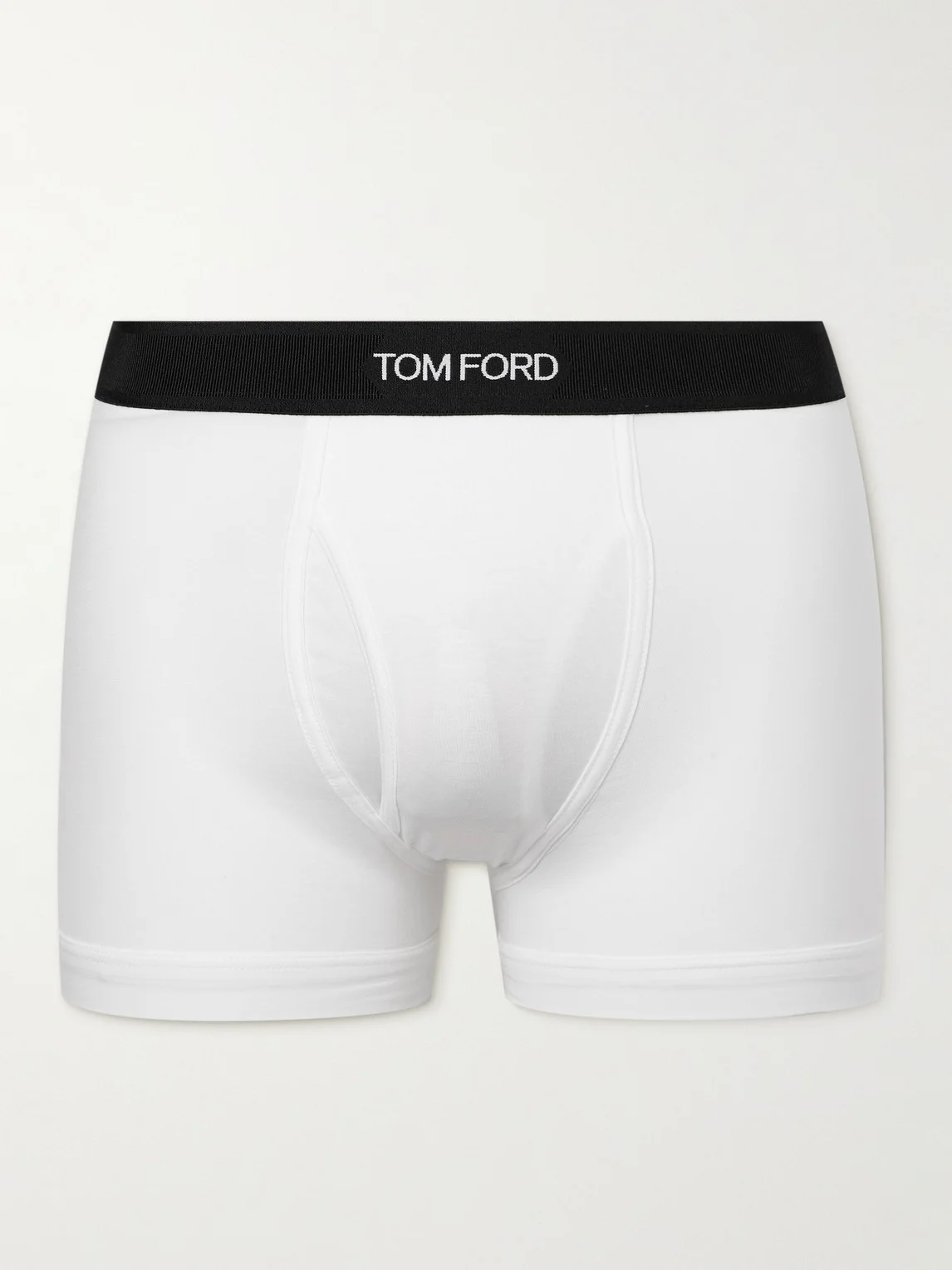 Stretch-Cotton and Modal-Blend Boxer Briefs - 1