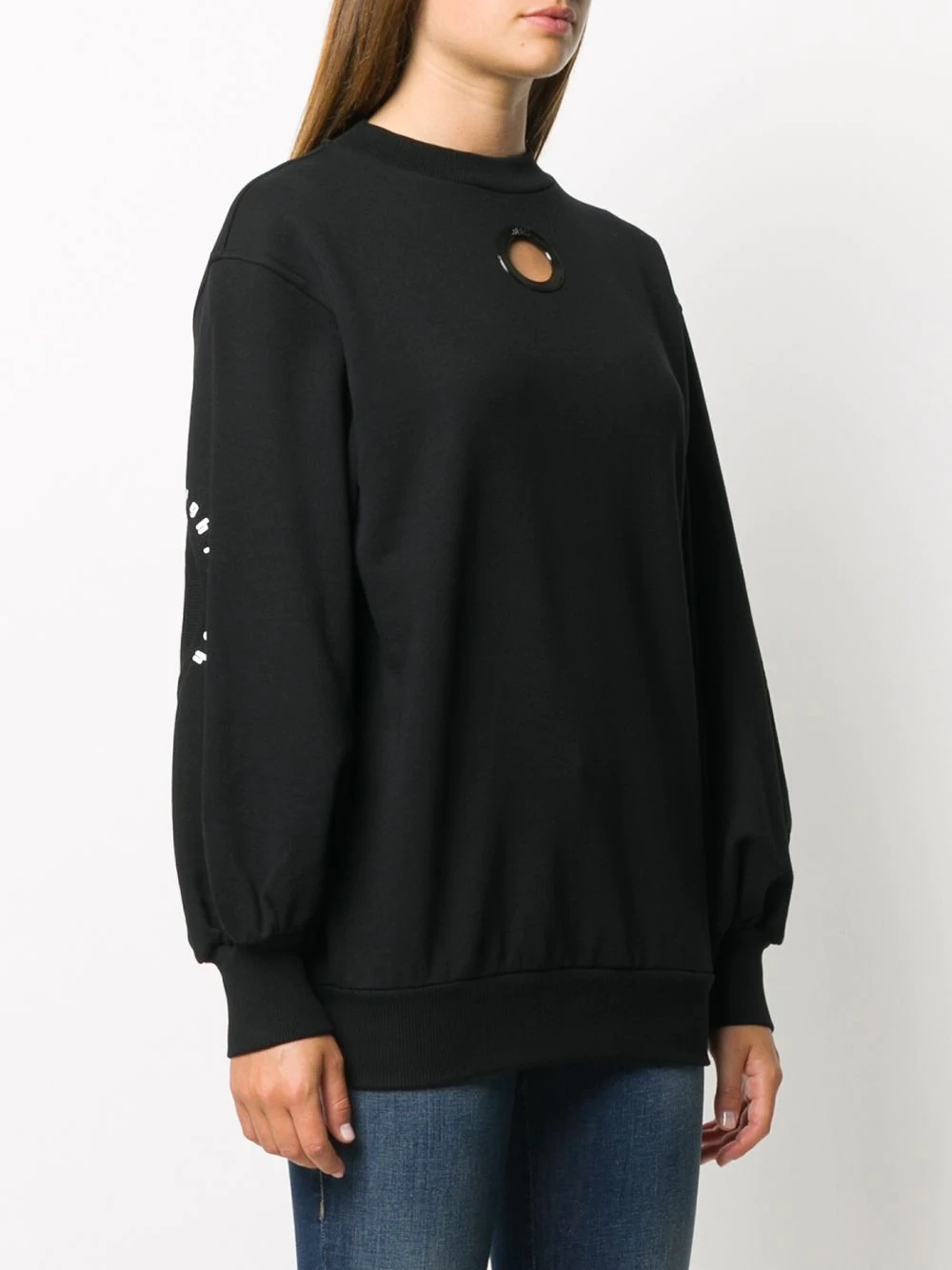 cut-detail sweatshirt - 3