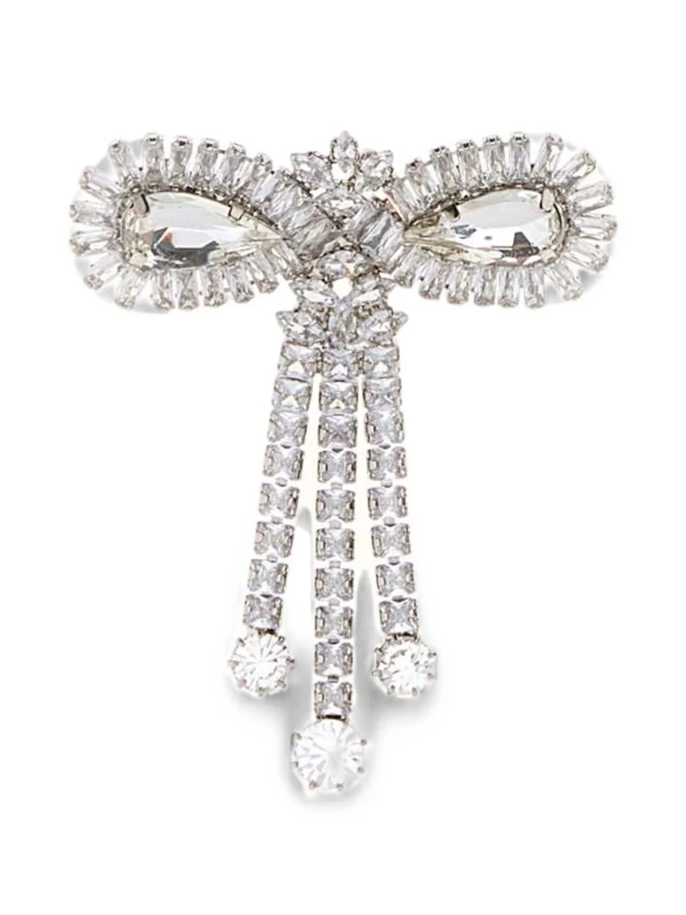 embellished bow brooch - 1