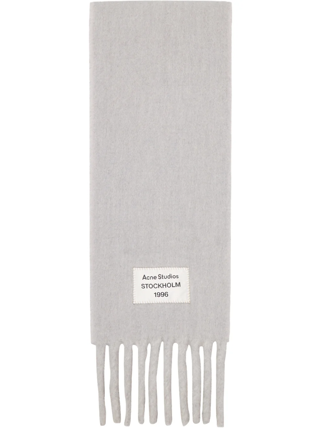 Gray Bicolor Alpaca Scarf - 1