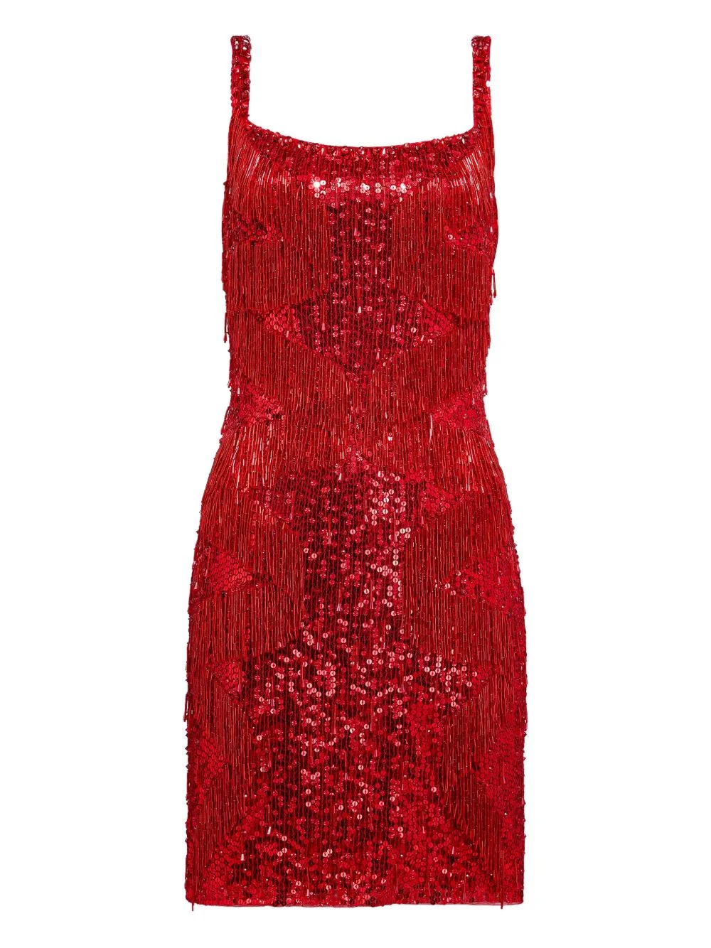 Tina sequin fringe mini dress - 1
